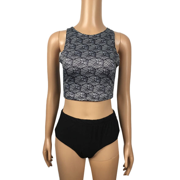 Two-Piece black tankini