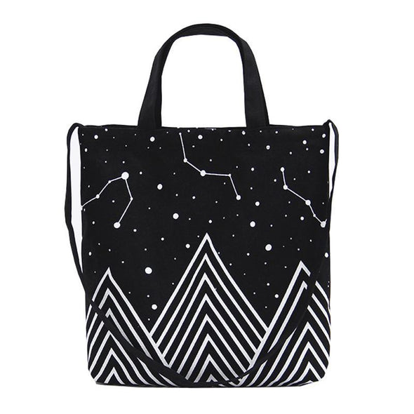 Starry Sky & mountains Tote bag