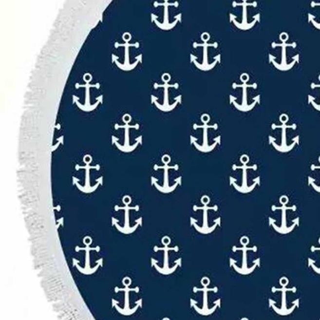 Round Beach mat in Navy blue