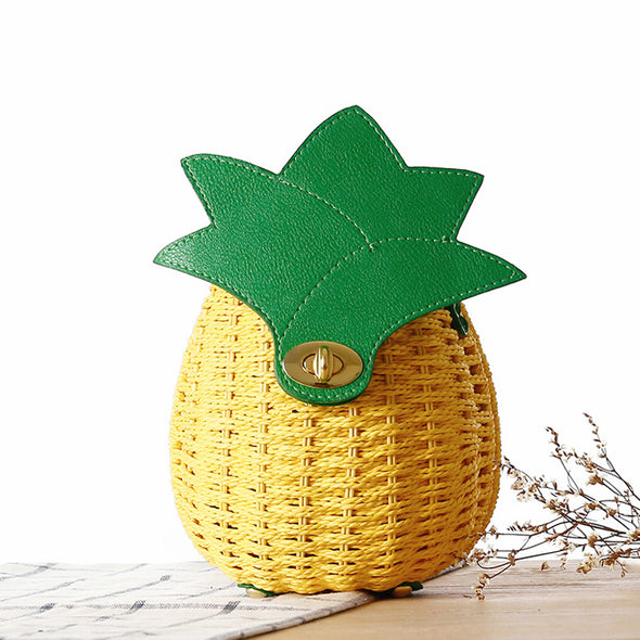 Straw Handmade Pineapple Handbag