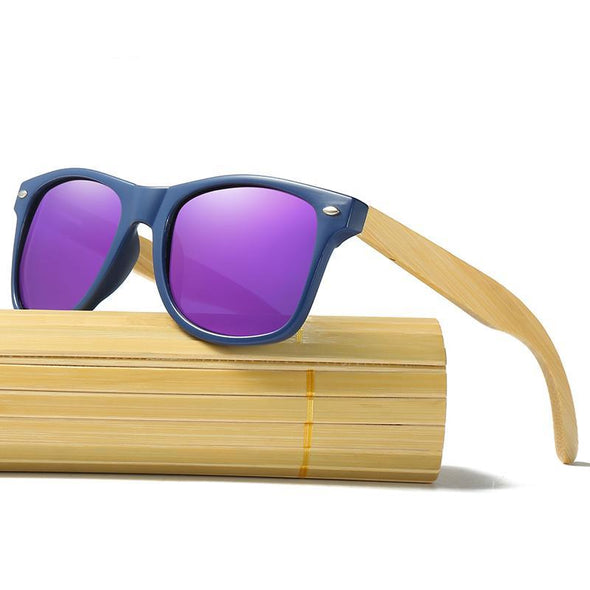 Bamboo sunglasses in 7 colors with bamboo case