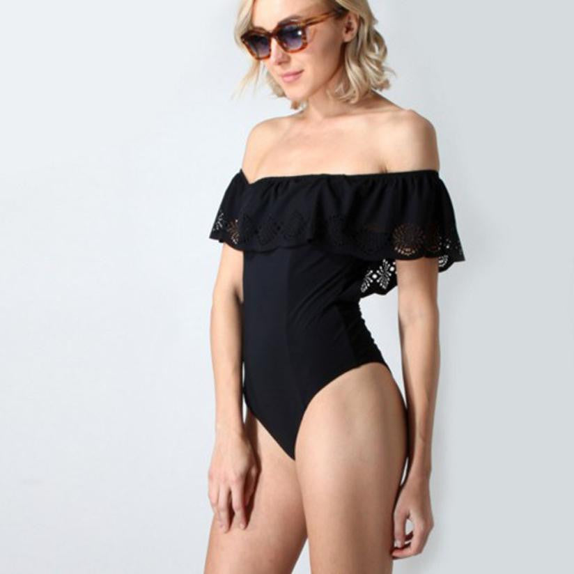 Off Shoulder swimsuit with Ruffles