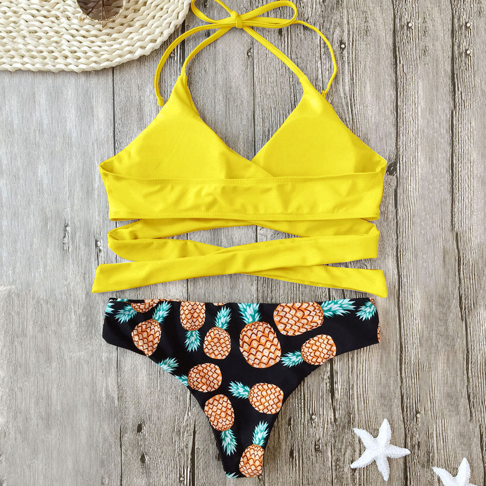 Pineapple Wrap Bikini