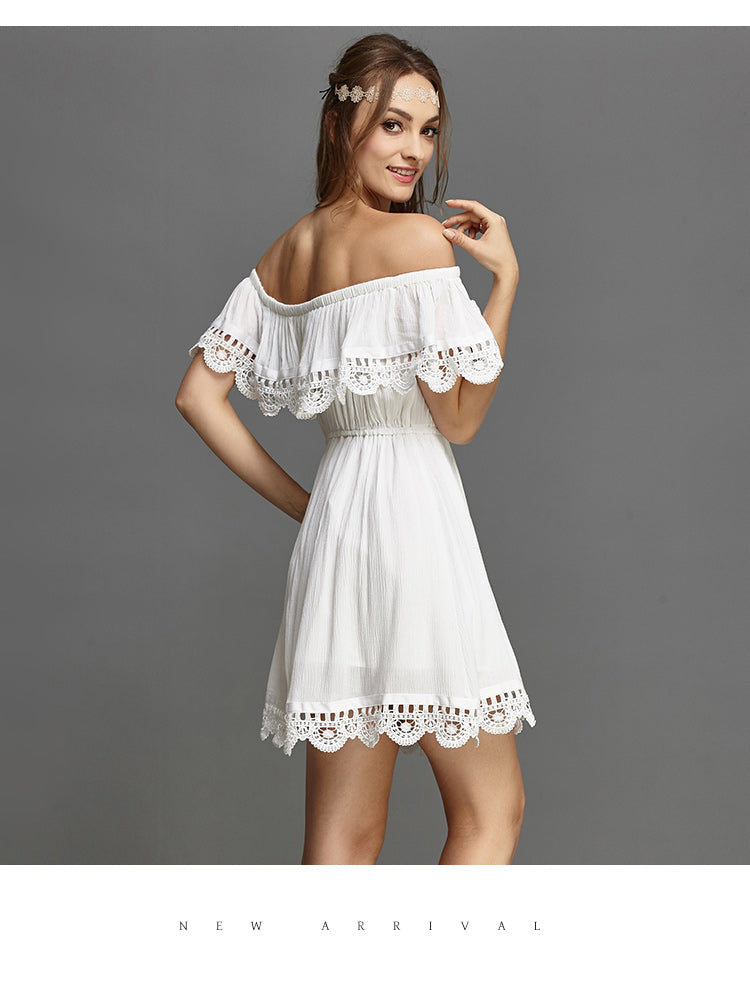 Off Shoulder beach dress in four colors