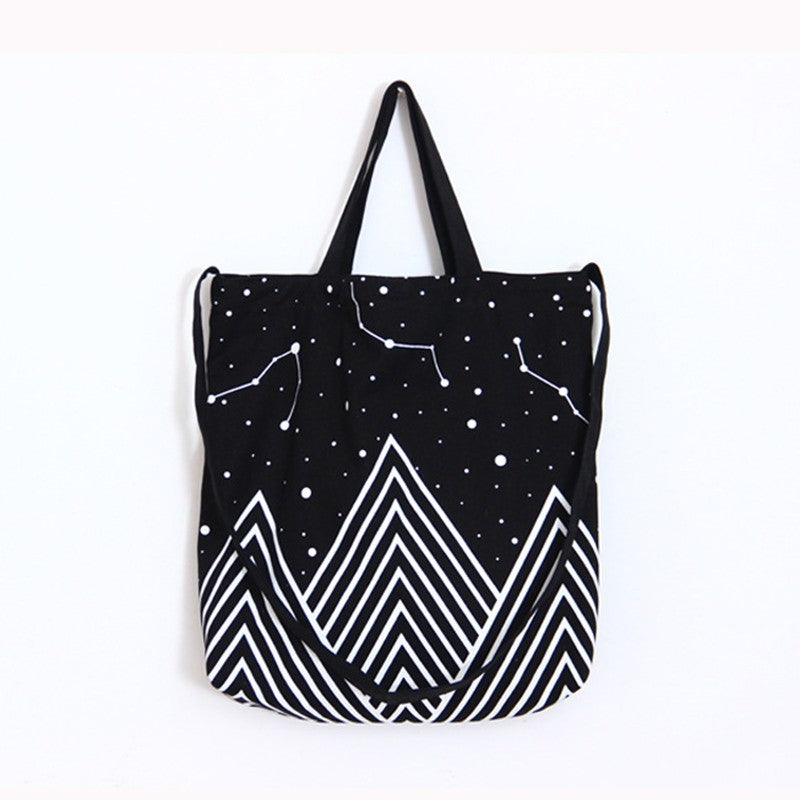 Starry Sky & mountains Tote bag