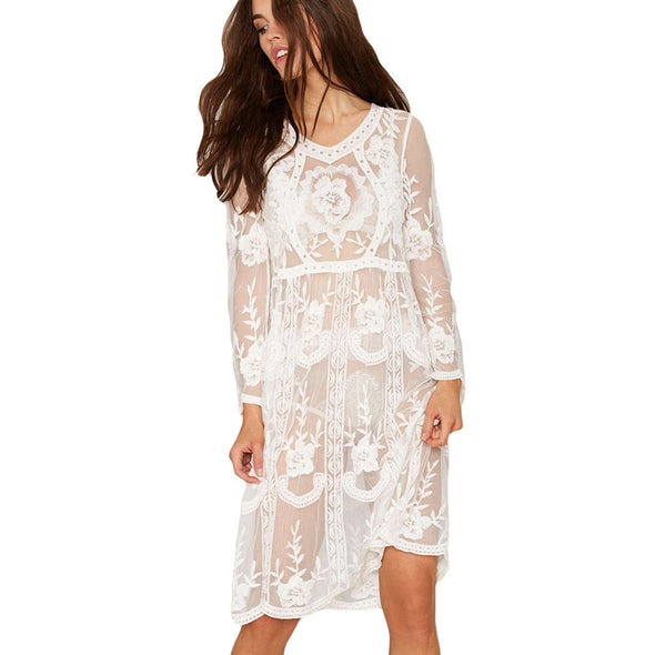Embroidered Lace beach Dress