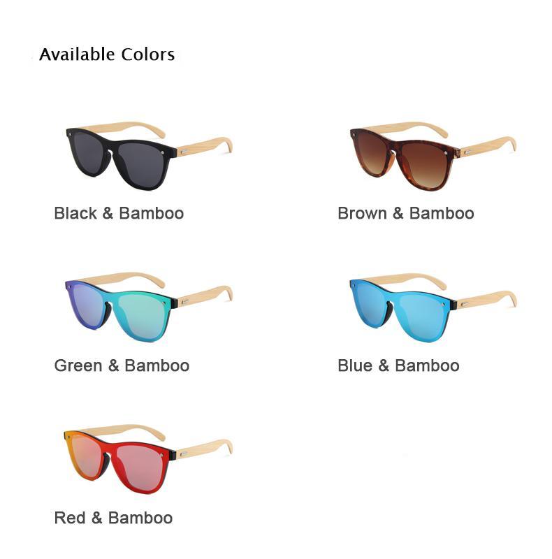 Rimless Bamboo sunglasses in 5 colors